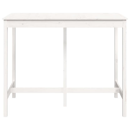 Tavolo da Bar Bianco 140x80x110 cm in Legno Massello di Pino - homemem39