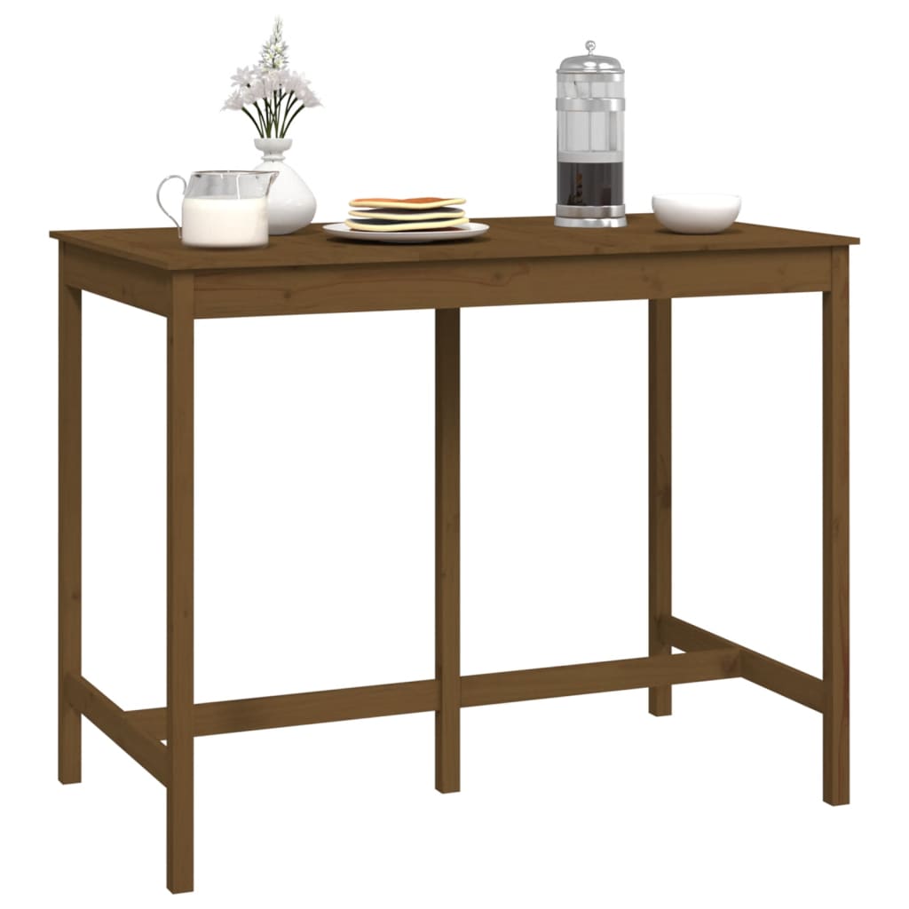 Tavolo da Bar Ambra 140x80x110 cm in Legno Massello di Pino | homemem39