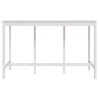 Tavolo da Bar Bianco 180x80x110 cm in Legno Massello di Pino - homemem39