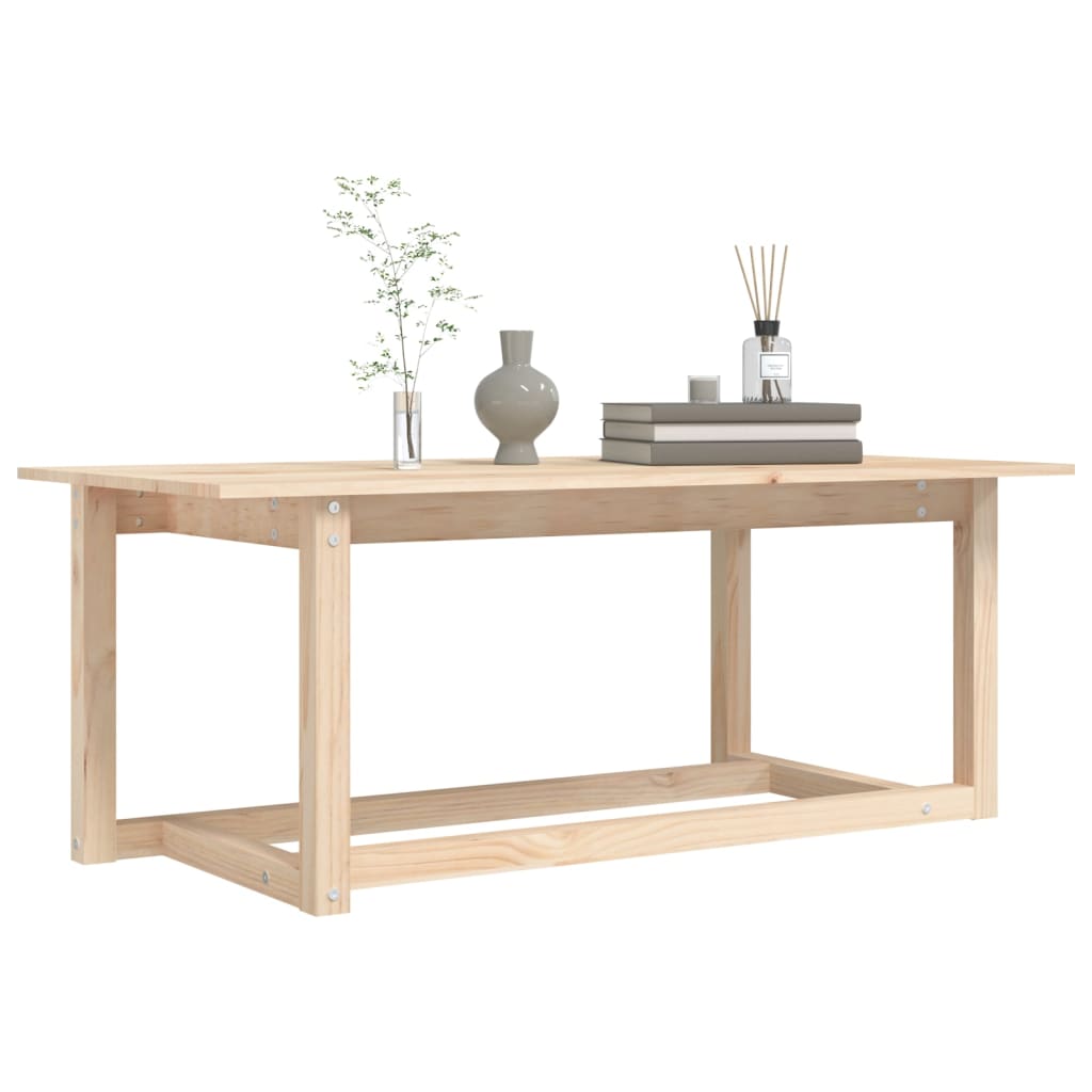 Tavolino da Salotto 110x55x45 cm Legno Massello di Pino | homemem39