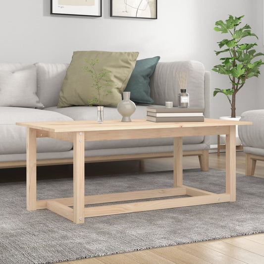 Tavolino da Salotto 110x55x45 cm Legno Massello di Pino | homemem39