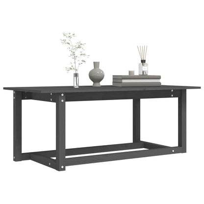 Tavolino da Salotto Grigio 110x55x45 cm Legno Massello di Pino | homemem39