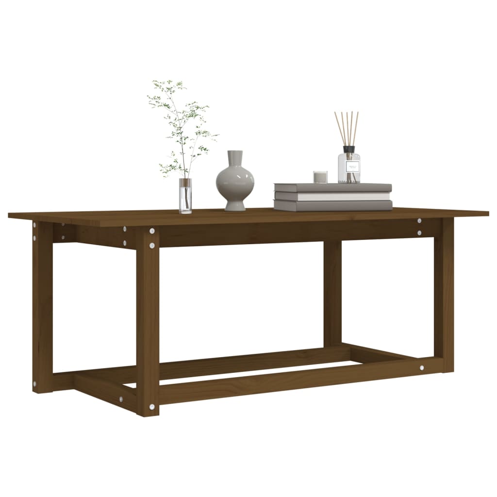 Tavolino da Salotto Ambra 110x55x45 cm Legno Massello di Pino | homemem39