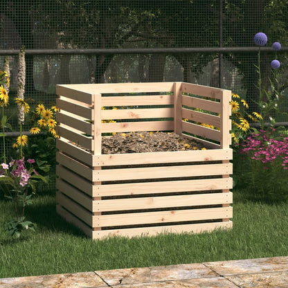 Compostiera 80x80x78 cm in Legno Massello di Pino - homemem39