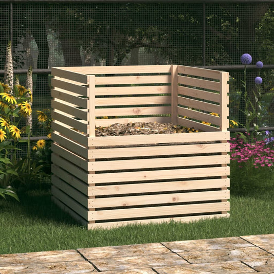 Compostiera 100x100x102 cm in Legno Massello di Pino - homemem39