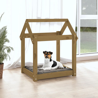 Cuccia per Cani Ambra 61x50x70 cm in Legno Massello di Pino - homemem39