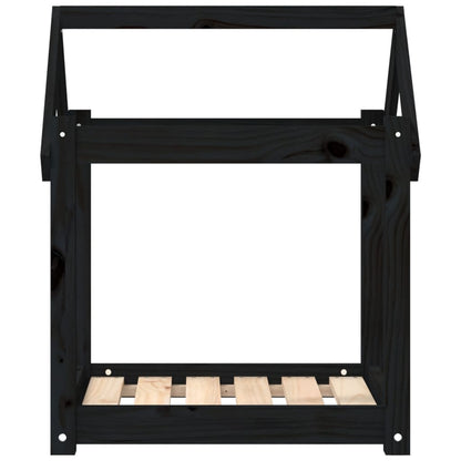 Cuccia per Cani Nera 61x50x70 cm in Legno Massello di Pino - homemem39