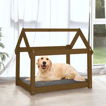 Cuccia per Cani Ambra 81x60x70 cm in Legno Massello di Pino - homemem39
