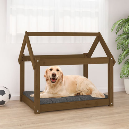 Cuccia per Cani Ambra 81x60x70 cm in Legno Massello di Pino - homemem39