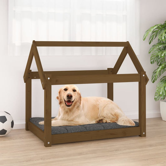 Cuccia per Cani Ambra 81x60x70 cm in Legno Massello di Pino - homemem39