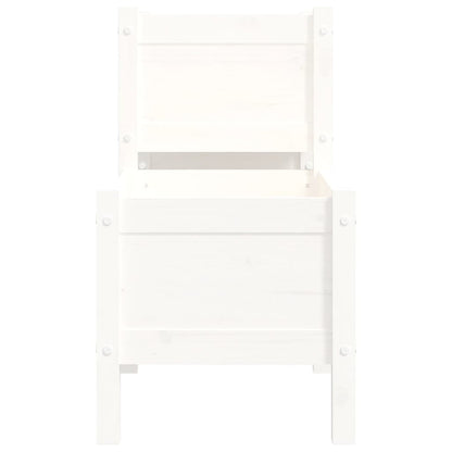 Fioriera Bianca 178,5x44x75 cm in Legno Massello di Pino | homemem39