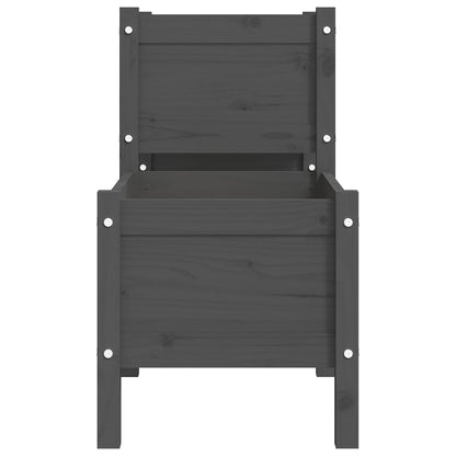 Fioriera Grigia 178,5x44x75 cm in Legno Massello di Pino