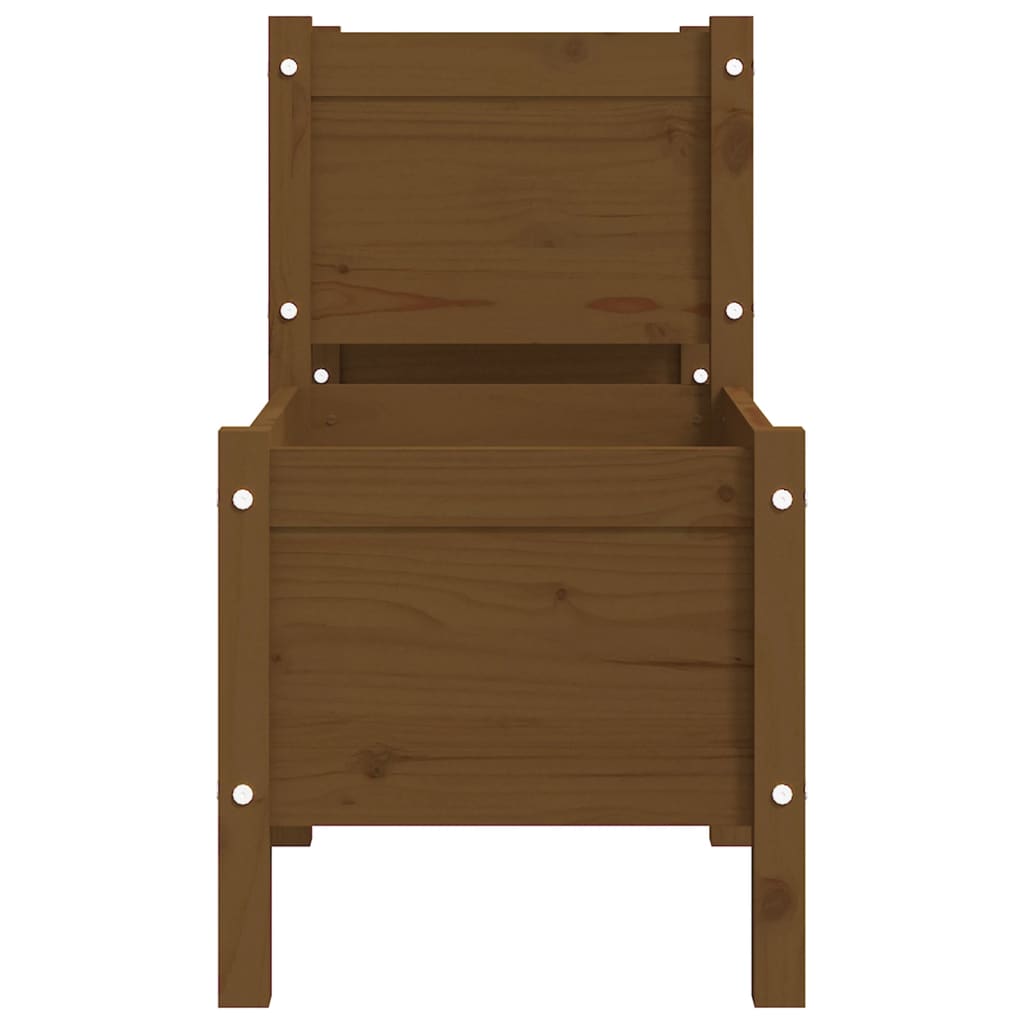 Fioriera Marrone Ambra 178,5x44x75 cm in Legno Massello di Pino - homemem39