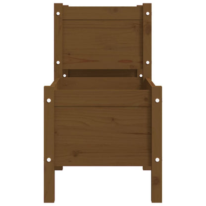 Fioriera Marrone Ambra 178,5x44x75 cm in Legno Massello di Pino - homemem39