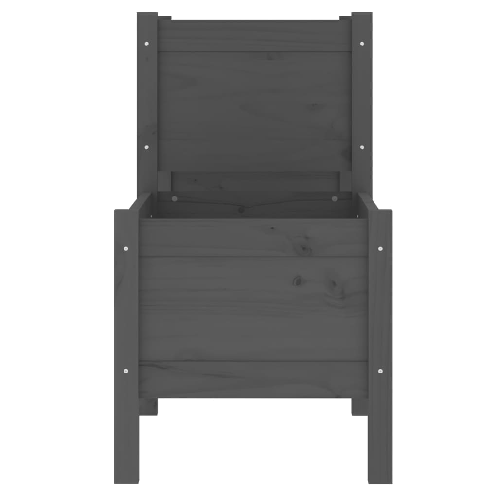 Fioriera Grigia 245,5x44x75 cm in Legno Massello di Pino | homemem39