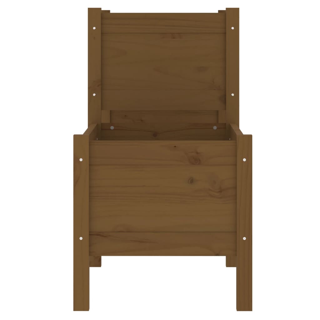 Fioriera Marrone Ambra 245,5x44x75 cm in Legno Massello di Pino - homemem39