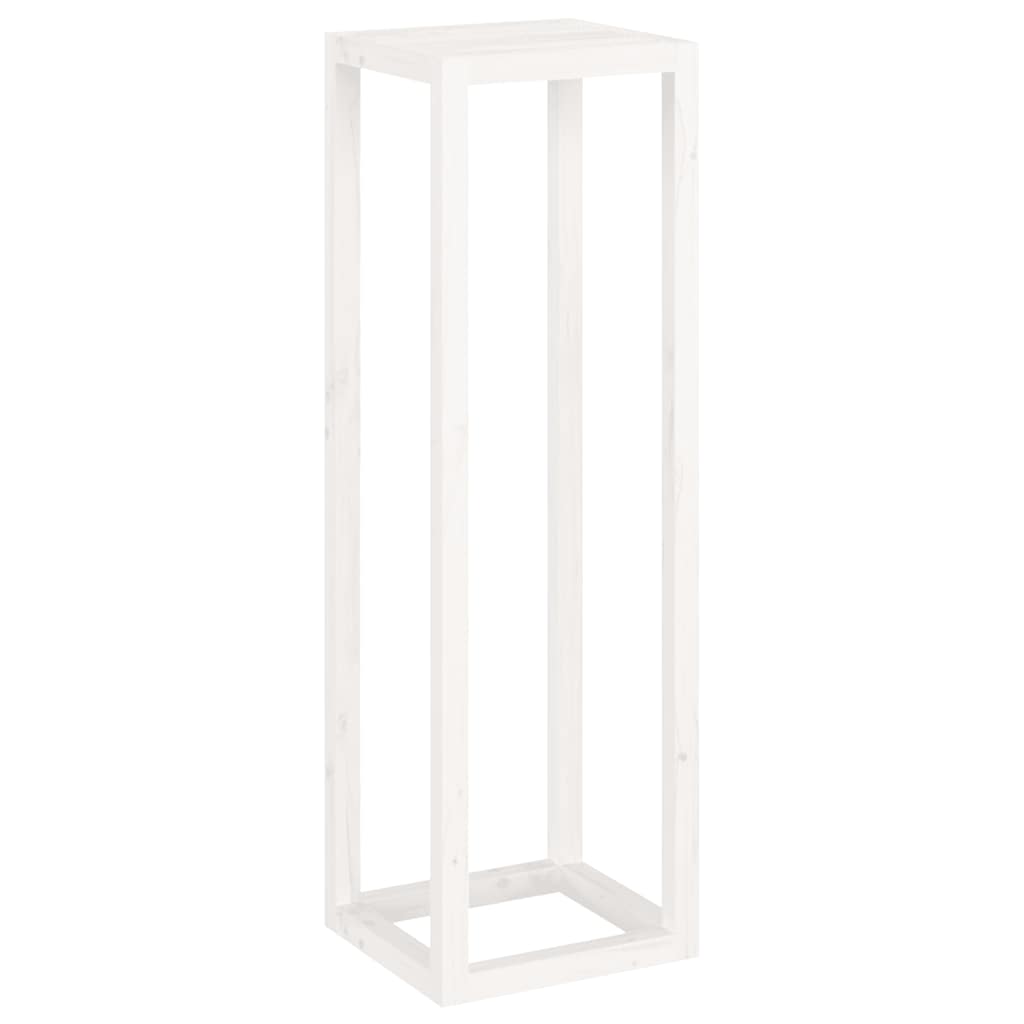 Set Supporti per Piante 3 pz Bianco in Legno Massello di Pino