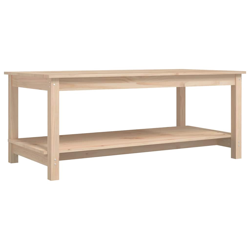 Tavolino da Salotto 110x55x45 cm Legno Massello di Pino | homemem39