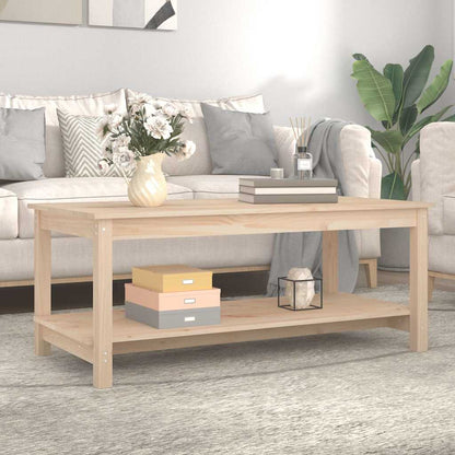 Tavolino da Salotto 110x55x45 cm Legno Massello di Pino | homemem39