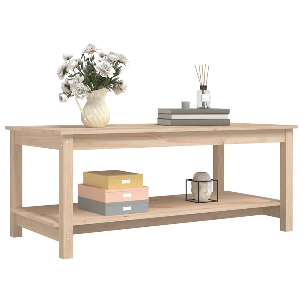 Tavolino da Salotto 110x55x45 cm Legno Massello di Pino - homemem39
