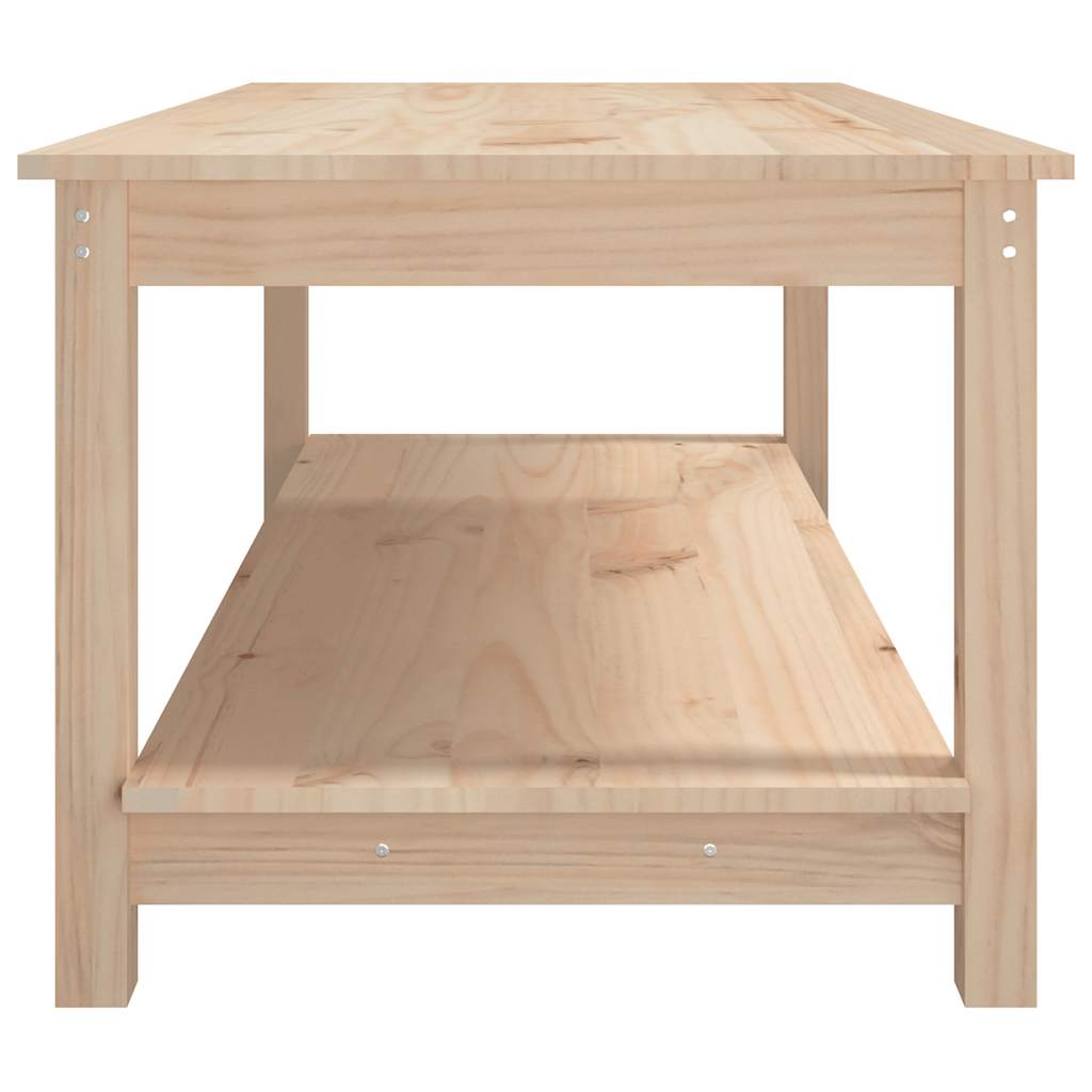 Tavolino da Salotto 110x55x45 cm Legno Massello di Pino | homemem39