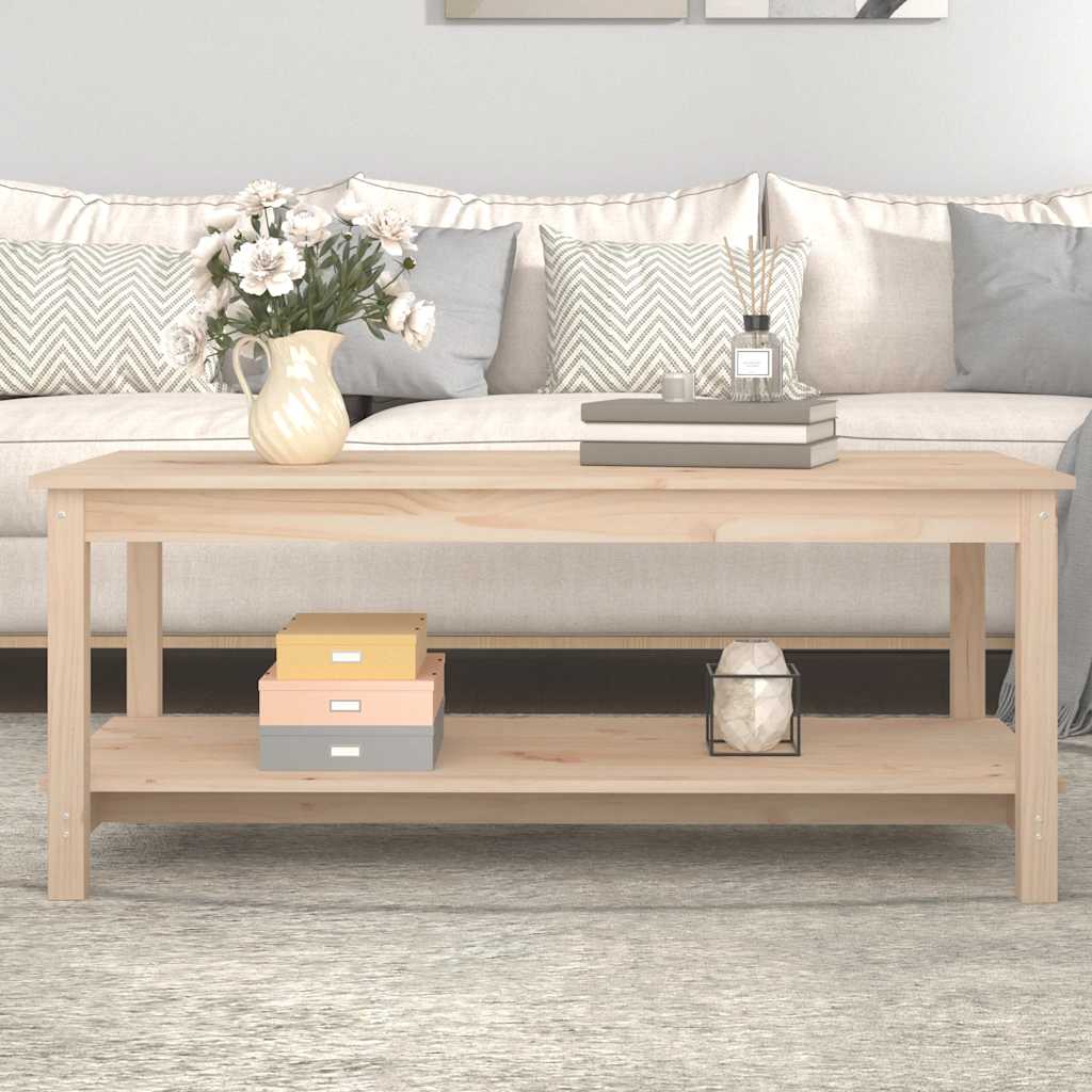Tavolino da Salotto 110x55x45 cm Legno Massello di Pino | homemem39