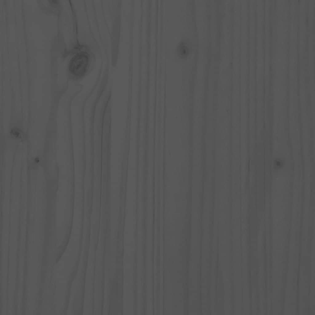 Tavolino da Salotto Grigio 110x55x45 cm Legno Massello di Pino