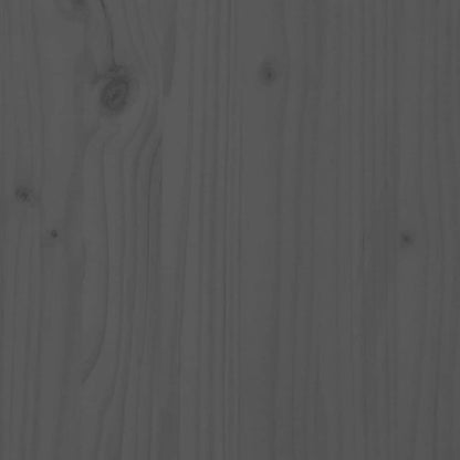 Tavolino da Salotto Grigio 110x55x45 cm Legno Massello di Pino