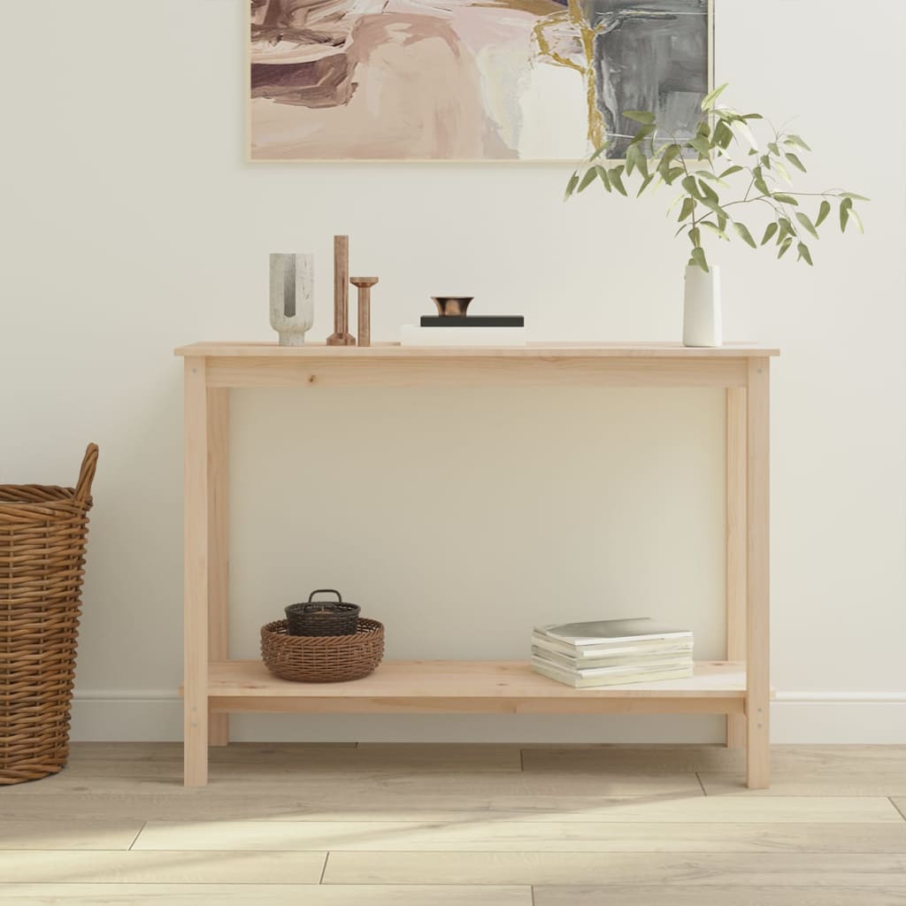 Tavolo Consolle 110x40x80 cm in Legno Massello di Pino | homemem39