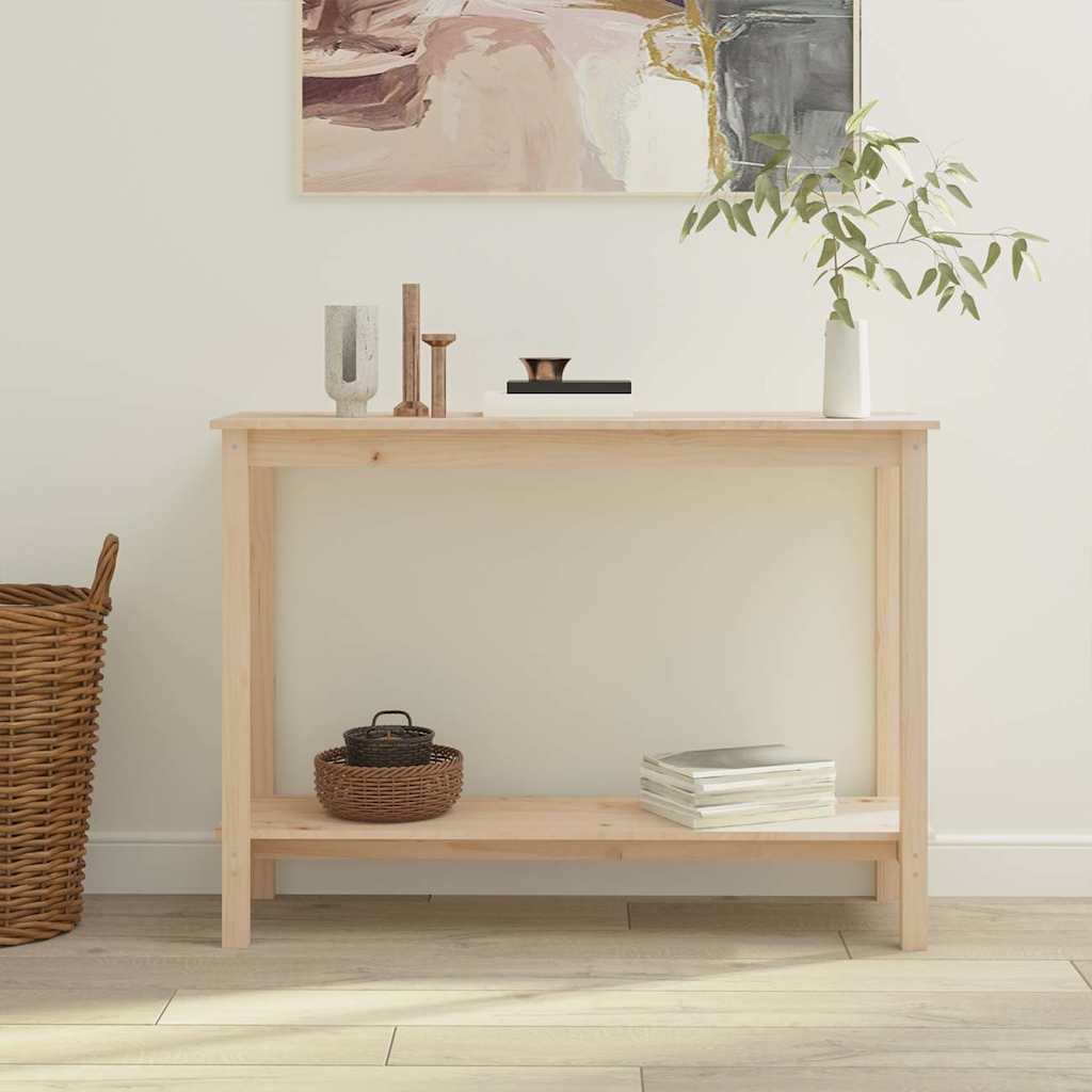 Tavolo Consolle 110x40x80 cm in Legno Massello di Pino