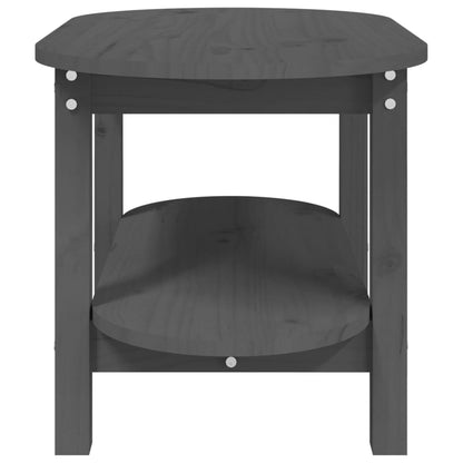 Tavolino da Salotto Grigio 80x45x45cm in Legno Massello di Pino | homemem39