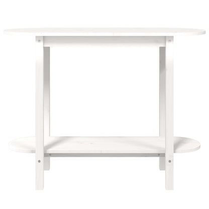 Tavolo Consolle Bianco 110x40x80 cm in Legno Massello di Pino | homemem39