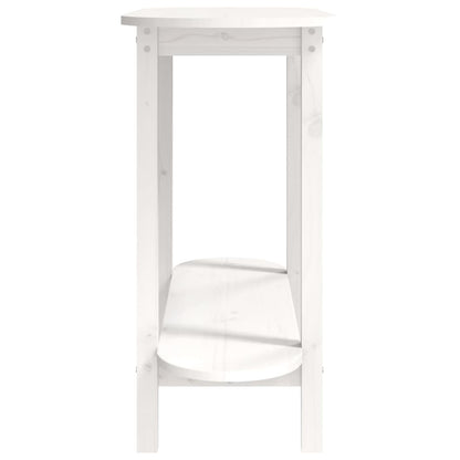 Tavolo Consolle Bianco 110x40x80 cm in Legno Massello di Pino | homemem39