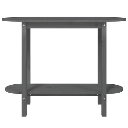 Tavolo Consolle Grigio 110x40x80 cm in Legno Massello di Pino