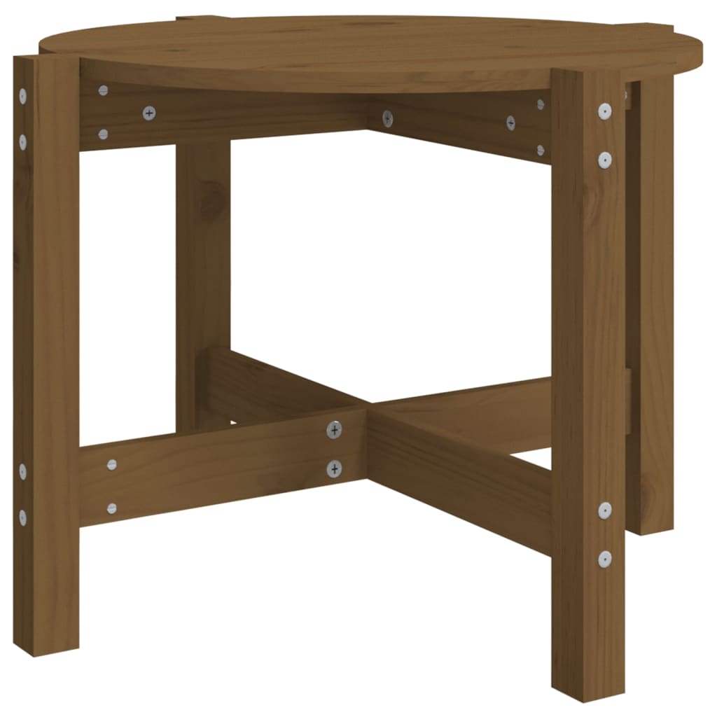 Tavolino da Salotto Ambra Ø 62,5x45cm in Legno Massello di Pino | homemem39