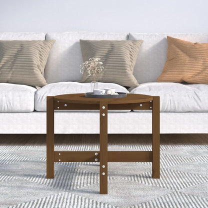 Tavolino da Salotto Ambra Ø 62,5x45cm in Legno Massello di Pino | homemem39