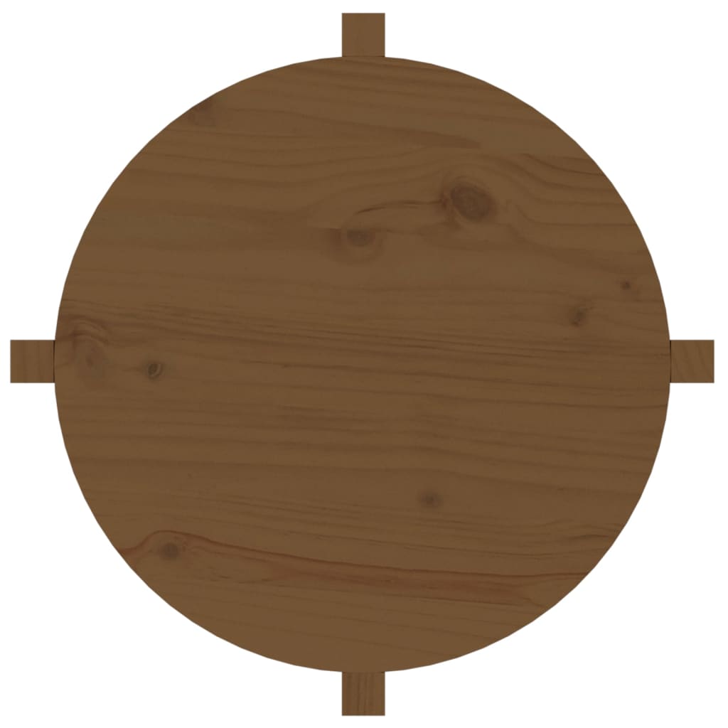 Tavolino da Salotto Ambra Ø 62,5x45cm in Legno Massello di Pino | homemem39