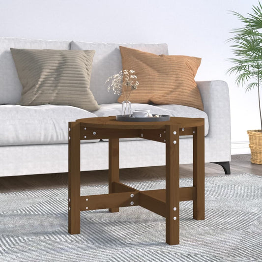 Tavolino da Salotto Ambra Ø 62,5x45cm in Legno Massello di Pino | homemem39