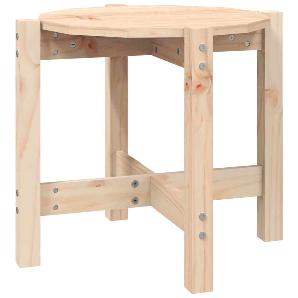Tavolino da Salotto Ø 52,5x45 cm in Legno Massello di Pino | homemem39