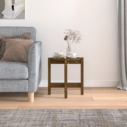 Tavolino da Salotto Ambra Ø 42,5x45cm in Legno Massello di Pino | homemem39