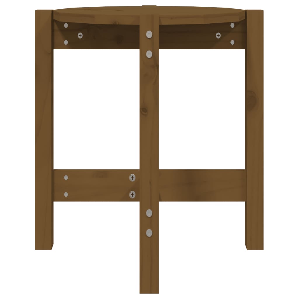 Tavolino da Salotto Ambra Ø 42,5x45cm in Legno Massello di Pino | homemem39