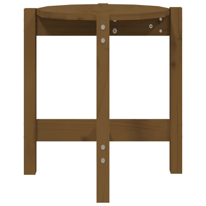 Tavolino da Salotto Ambra Ø 42,5x45cm in Legno Massello di Pino | homemem39