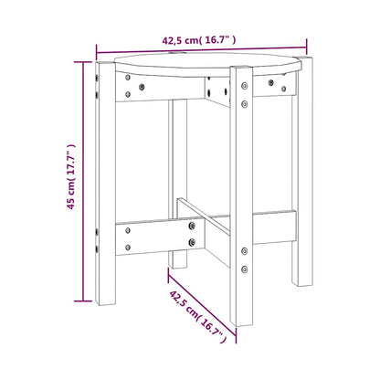Tavolino da Salotto Ambra Ø 42,5x45cm in Legno Massello di Pino | homemem39