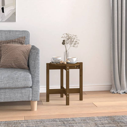 Tavolino da Salotto Ambra Ø 42,5x45cm in Legno Massello di Pino | homemem39