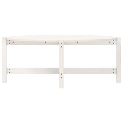 Tavolino da Salotto Bianco 118x63x45 cm Legno Massello di Pino | homemem39