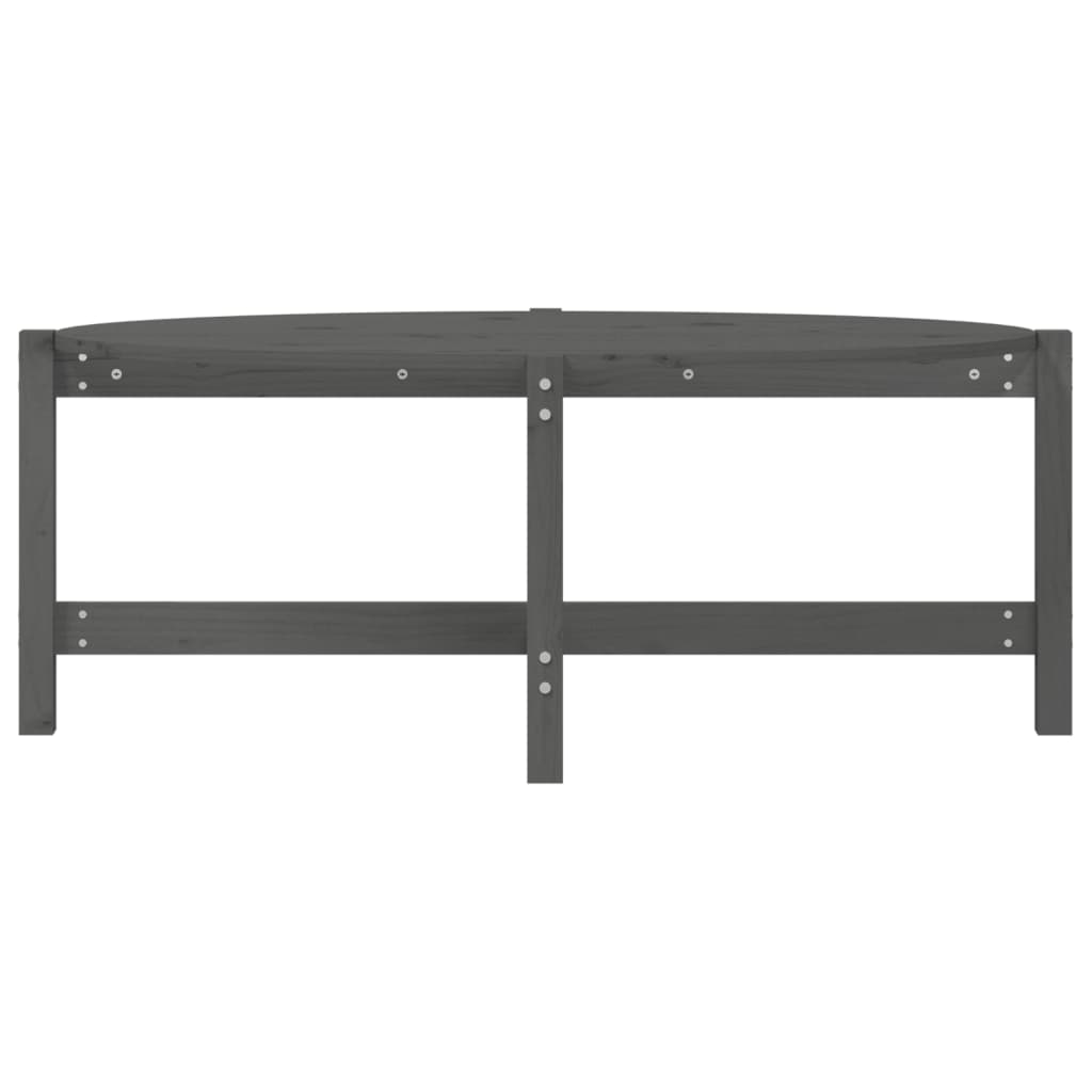 Tavolino da Salotto Grigio 118x63x45 cm Legno Massello di Pino | homemem39