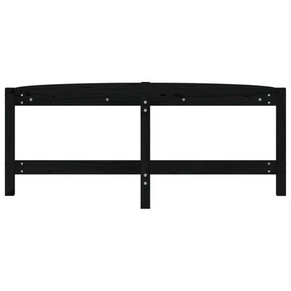 Tavolino da Salotto Nero 118x63x45 cm in Legno Massello di Pino | homemem39