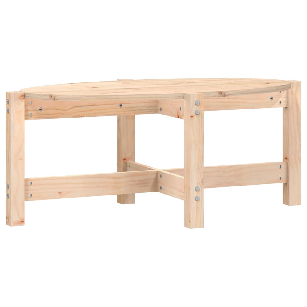Tavolino da Salotto 87x48x35 cm in Legno Massello di Pino | homemem39