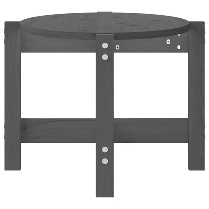 Tavolino da Salotto Grigio 87x48x35cm in Legno Massello di Pino | homemem39