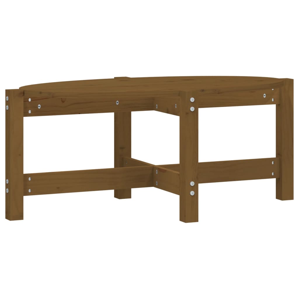 Tavolino da Salotto Ambra 87x48x35 cm in Legno Massello di Pino | homemem39